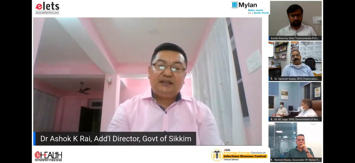 ehealthonline's tweet photo. State TB cells managed supply of medicine during lockdown. We conducted virtual meetings with all stakeholders on how to manage situation in better way: Dr Ashok Kumar Rai, Additional Director, @sikkimgovt 

@MylanNews #InfectiousDiseases #Elets https://t.co/qKRTJ4XhWt