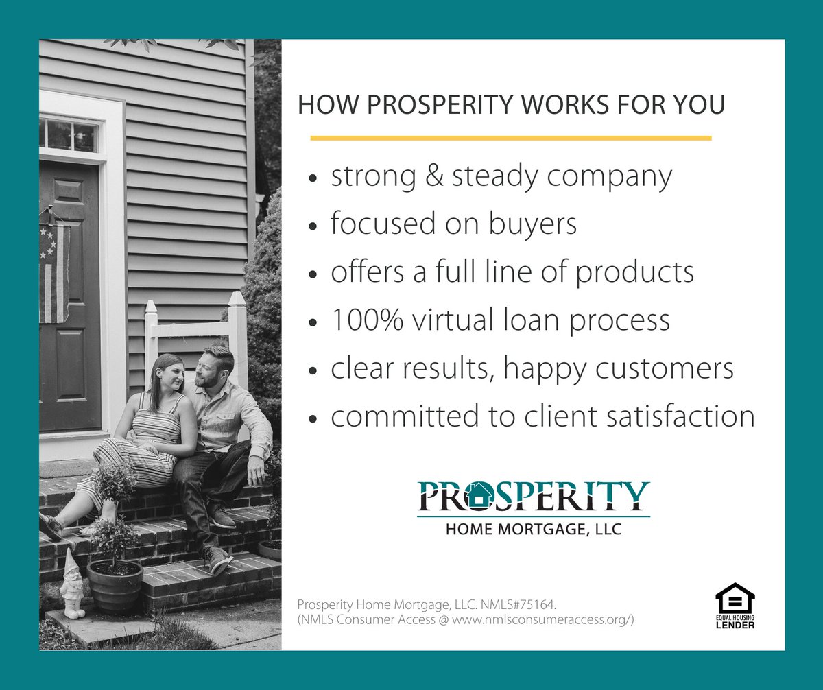 PHMLoans's tweet photo. At Prosperity, we're focused on you. With a 100% virtual loan process and a full line of products, we want to make sure you're happy every step of the way!
#lendlocal #prosperlocal #phmloans https://t.co/StSRJwjaEK