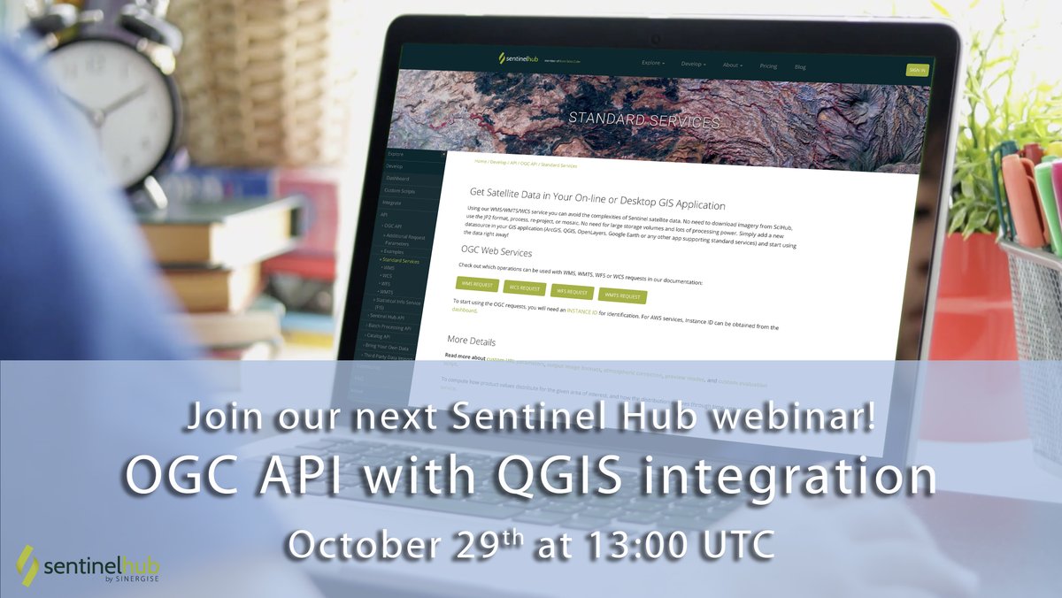 sentinel_hub's tweet photo. 🟢 Register for the next #SentinelHub #webinar - #OGC API with #QGIS integration - on Oct 29! The agenda ➡️ https://t.co/THvSo5Fzkd ... and the announcement for our #Spanish speaking friends ➡️ https://t.co/XCaWdbGvKw
Note: the webinar will be held in #English
#Python #QGISplugin https://t.co/LLznB8pQGD