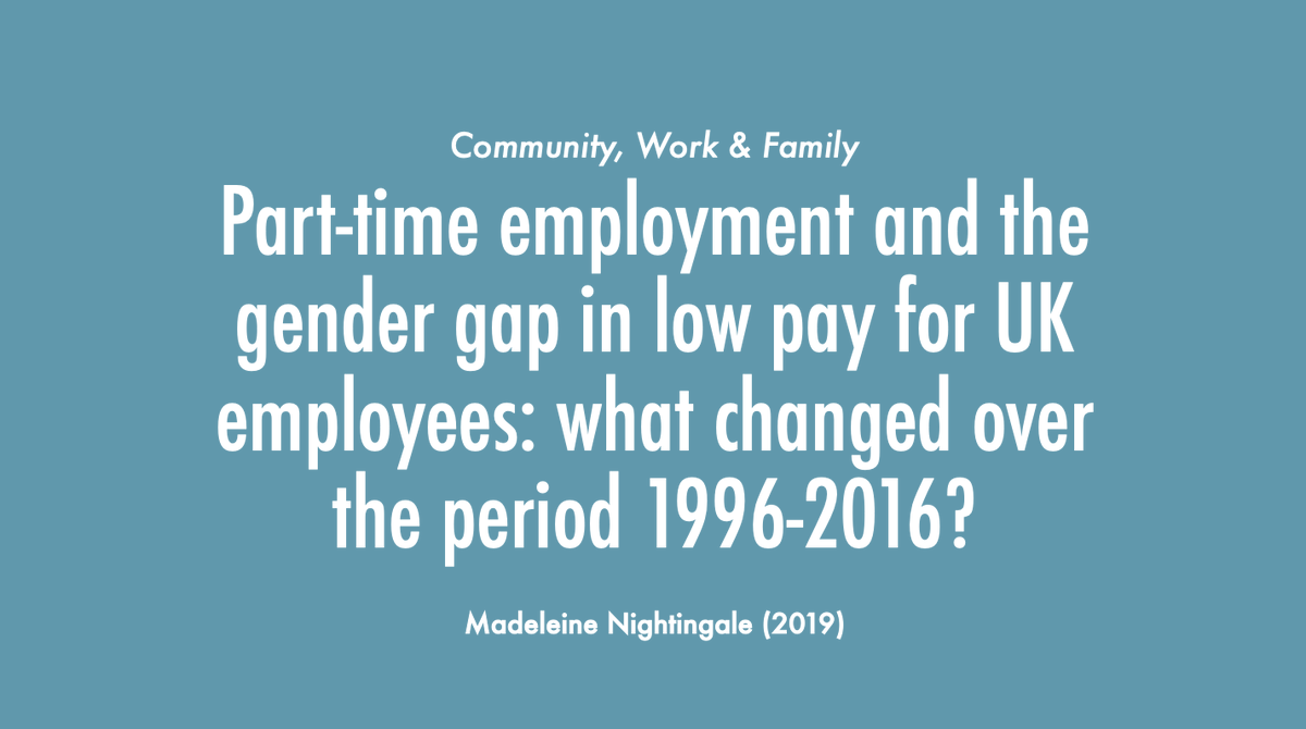 CWF_Journal's tweet image. &quot;If gender equality is to be realised, there is a clear need to address inequality in working time.&quot;

In this #OpenAccess article, @M_R_Nightingale examines the gendered phenomenon of part-time work in the UK.

#OpenAccessWeek2020

@Routledge_Socio

tandfonline.com/doi/full/10.10…