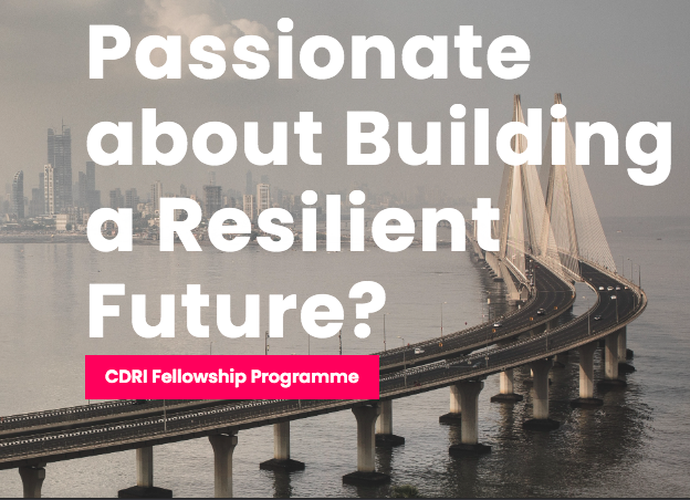 Are you an engineer, IT specialist, climate expert or scientist interested in #ResilientInfrastructure? Then put your analytical skills to good use and apply for a $10k grant through the #CDRIFellowship by 15 November: fellowship.cdri.world @cdri_world
