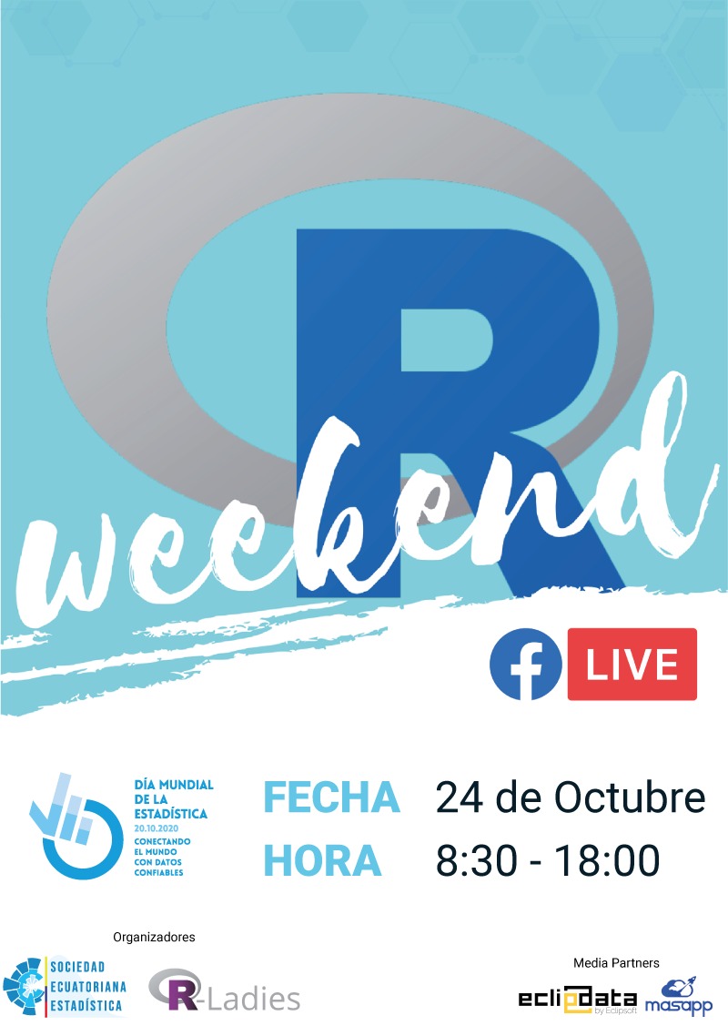 dhecheverria's tweet photo. Extiendo una cordial invitación al #Rweekend organizado por la @see_estadistica. Tengo el gusto de ser parte de los panelistas este año. Haré un taller sobre la creación de un blog con #R #Hugo #Blogdown

https://t.co/b5D1pk4Gfn https://t.co/nzStwgDML9