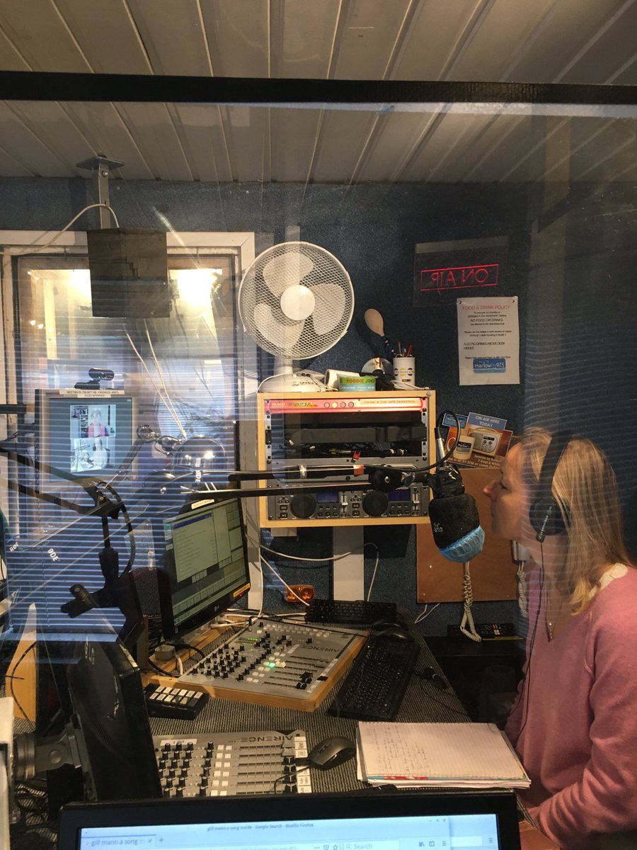 rhiannonmarlow's tweet photo. On air right now ⁦@MarlowFM⁩ #guest @gillmann #book #asonginside https://t.co/uwPxeEGt84