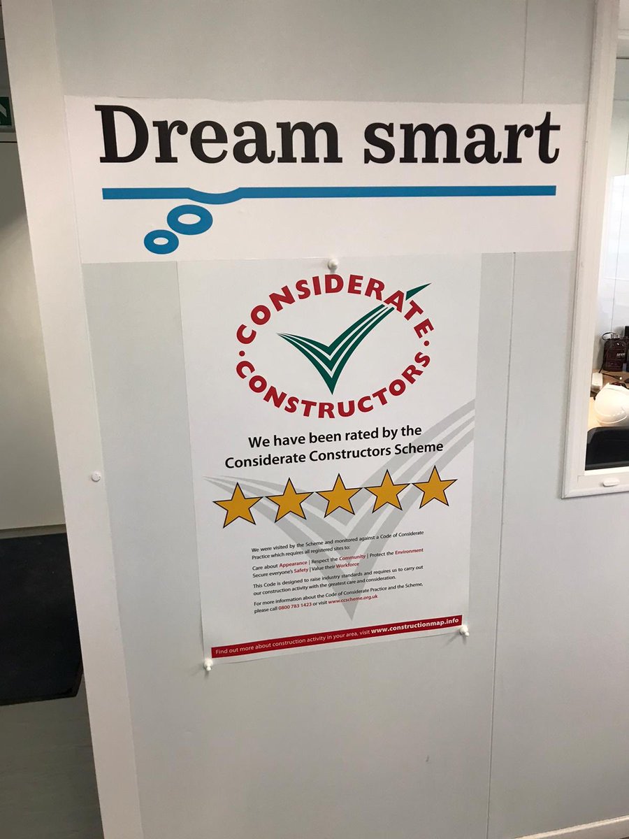 🚨🚨Project Award🚨🚨
Back in the summer we got a score of 45/50 and provide 3 innovations to the considerate constructors scheme -nothing better than getting a 5 ⭐️ poster to finally celebrate😃 @isglimited <a href="/YGBroMorgannwg/">Ysgol Y Fro-Uwchradd</a> <a href="/JaneOleary21/">Jane O’Leary</a> @JonathanAECOM @AdamAECOM <a href="/Harriet1124/">Harriet Wade</a>