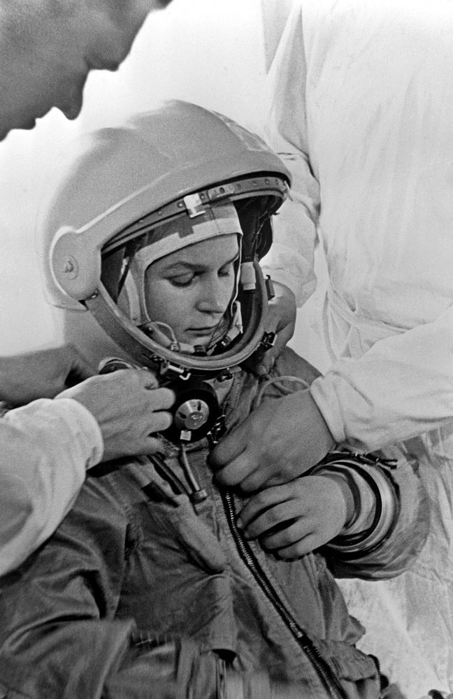 Valentina noted that one of the problems she and her fellow female trainee cosmonauts experienced was that all spaceflight hardware, "including spacesuits and spacecraft comfort-assuring systems, were designed mostly by men and for men."