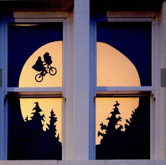 RebRocksCHAS's tweet photo. We love this ET inspired window from @windowwander. What’s been inspiring your windows @KirkhillPS? We’ve seen some great finished spoooky windows already. Are you decorating yours this weekend? https://t.co/KOE7Rdb086. https://t.co/czEyVpo4em
