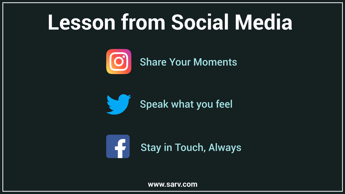 SarvOfficial's tweet photo. Social media may be toxic sometimes, but it has a lot of positive things that we all need to see. Just like we need to see in ourselves and each other.
#Sarv #SocialMedia #lessonfromsocialmedia #StayPositive #SharePositive #staystrong #StaySafeStayHealthy #SpeakUp https://t.co/kh4jIRYEqc