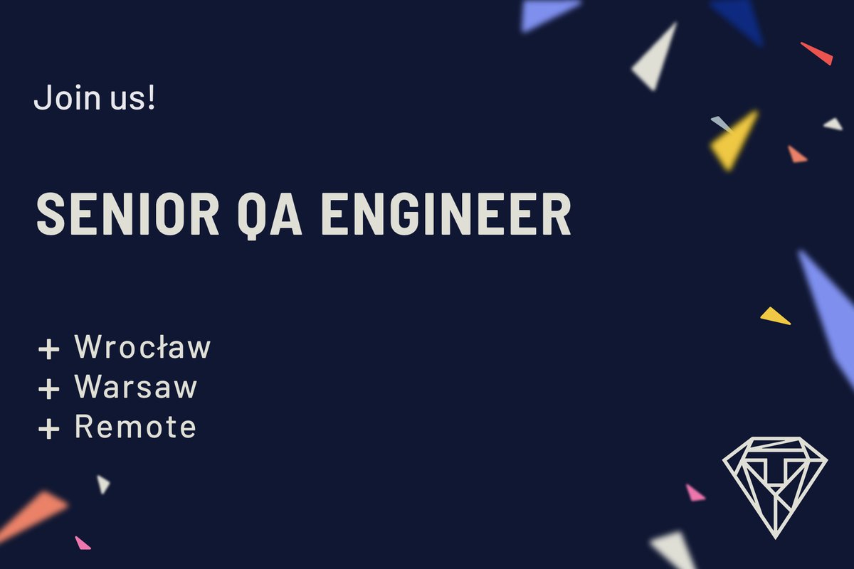 Tooploox's tweet photo. 📣  Join us! Senior QA who loves the challenges of changing environment wanted. More details: 👉 https://t.co/yewp1PZIho
#QAEngineer #QA https://t.co/rfNjL5pKmQ
