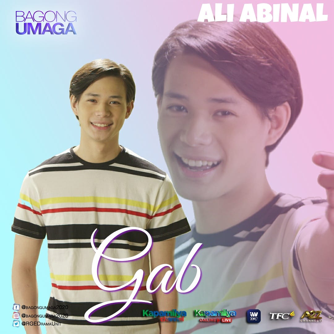 Ali Abinal is GAB, ang masunuring nakababatang kapatid ni Ely. I-follow mo na ang ang story niya sa #BagongUmaga! 🌤 Ngayong October 26 na, 2:30PM pagkatapos ng It's Showtime sa Kapamilya Channel, Kapamilya Online Live at A2Z Channel 11! #RGEDramaUnit 💜