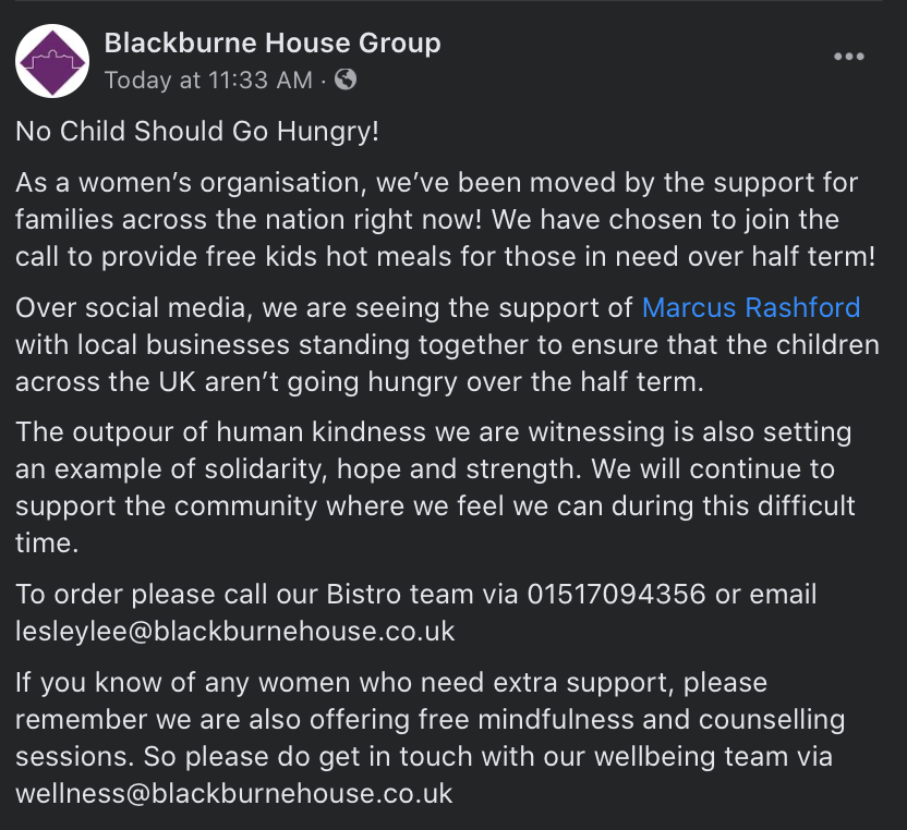 We stand with @MarcusRashford and the Children across the UK! Help us spread the word and share all business’s that are in support of this innovate so that families in need, know where they can go💜 #ENDCHILDFOODPOVERTY