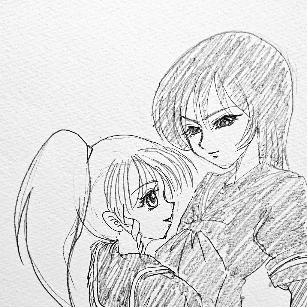 今日の夜のお絵描き
才華&amp;子猫♪ 