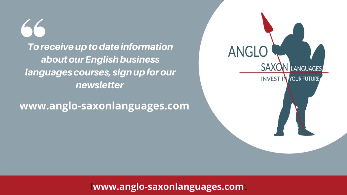 AngloLanguages's tweet image. Get up to date information on our English business courses by signing up to our newsletter. - anglo-saxonlanguages.com