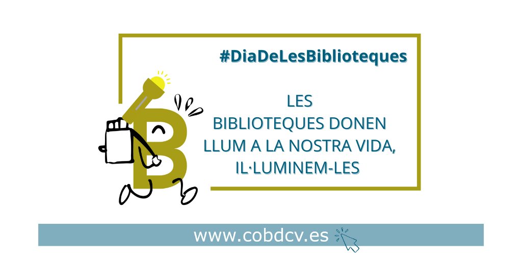 COBDCV (@cobdcv) on Twitter photo 📢.<a href="/VICENMULET/">VICEN MULET</a>, bibliotecària de Gata de Gorgos:
🗣 "Les biblioteques donen llum a la nostra vida, Il·luminem-les"💡
#DiadelesBiblioteques
#diadelasbibliotecas
#diadelabiblioteca
#TotesSomCOBDCV 📢.<a href="/VICENMULET/">VICEN MULET</a>, bibliotecària de Gata de Gorgos:
🗣 "Les biblioteques donen llum a la nostra vida, Il·luminem-les"💡
#DiadelesBiblioteques
#diadelasbibliotecas
#diadelabiblioteca
#TotesSomCOBDCV