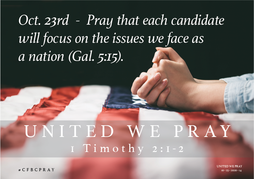ColliervilleFBC's tweet photo. United We Pray - October 23rd
#cfbcpray #cfbcfamily https://t.co/wP5GAMCpRX