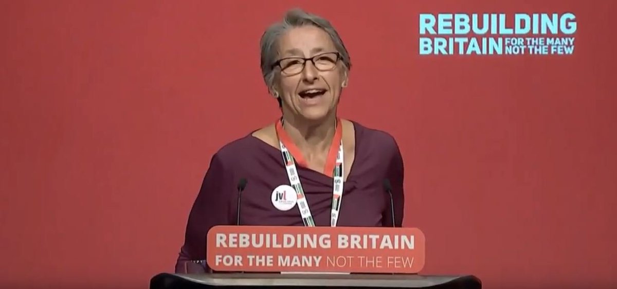 Levane is co-chair of "Jewish Voice for Labour", a group dedicated to protecting antisemites in the party and attacking their opponents. In fact, this is what attracted her to Labour in 2015 after an absence stretching all the way back to the miners' strike of the 1980s. 2/11