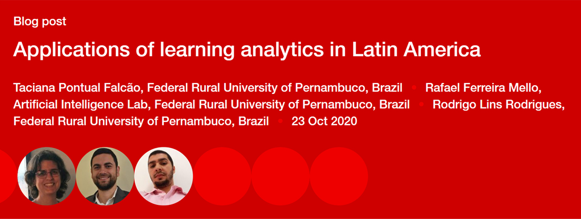 BERANews's tweet photo. In a BERA Blog, Taciana Pontual Falcão, @flmrafael &amp; @RodrigoLinsRod1 introduce a new @BJETEds special section on the application of the #LearningAnalytics model for improving teaching &amp; learning using evidence collected by virtual learning spaces

https://t.co/LKjBtrMQAy https://t.co/ew1e5Fp9Yo