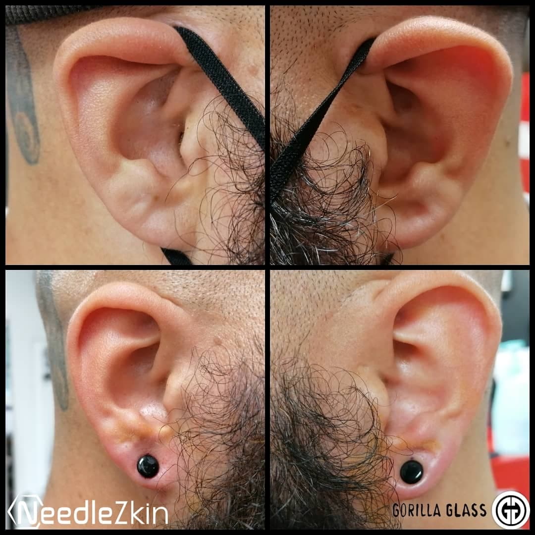 NeedleZkin's tweet photo. 🌀 0 => 5mm 🌀
Perçage en gros diamètre pour l'ami Jo' qui a franchi le pas perçage à l'aiguille IS et bijoux de chez Gorilla Glass
Morphologie intéressante car les oreilles ne sont pas identiques du coup perçage adapté en fonction =)
#France #Toulouse #Needlezkin https://t.co/RM2g4uwIWD