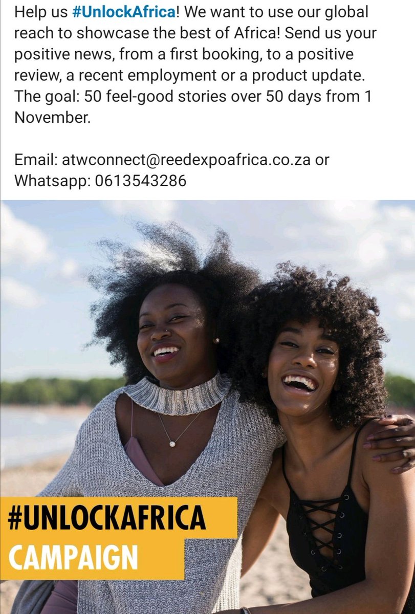 This is an awesome initiative! <a href="/gallivantafrica/">Gallivant Africa</a> <a href="/WTM_Africa/">WTM Africa</a> @reedexpoafrica <a href="/SouthAfrica/">Visit South Africa</a> <a href="/Tourism_gov_za/">Dept of Tourism</a> <a href="/UNWTO/">UN Tourism</a> <a href="/ATL_Forum/">Africa Tourism Leadership Forum</a> <a href="/TravelMassivJHB/">TravelMassive Joburg</a> <a href="/travelmassivect/">travelmassivect</a> <a href="/travelmassive/">Travel Massive</a> <a href="/TheTravelCamel/">Shane Dallas</a>

#TravelAfrica #wanderlust #AfricaTravel