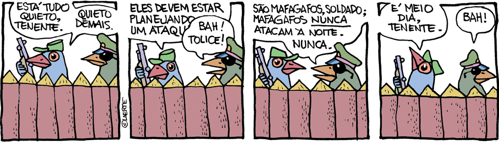 versão da tira com óculos escuros: 