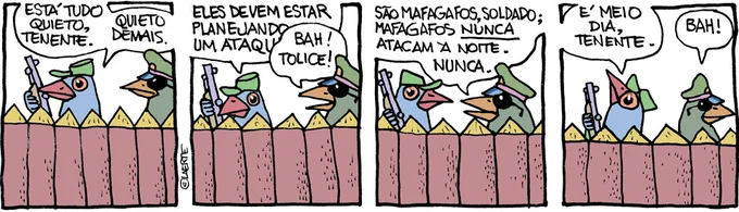 versão da tira com óculos escuros: 