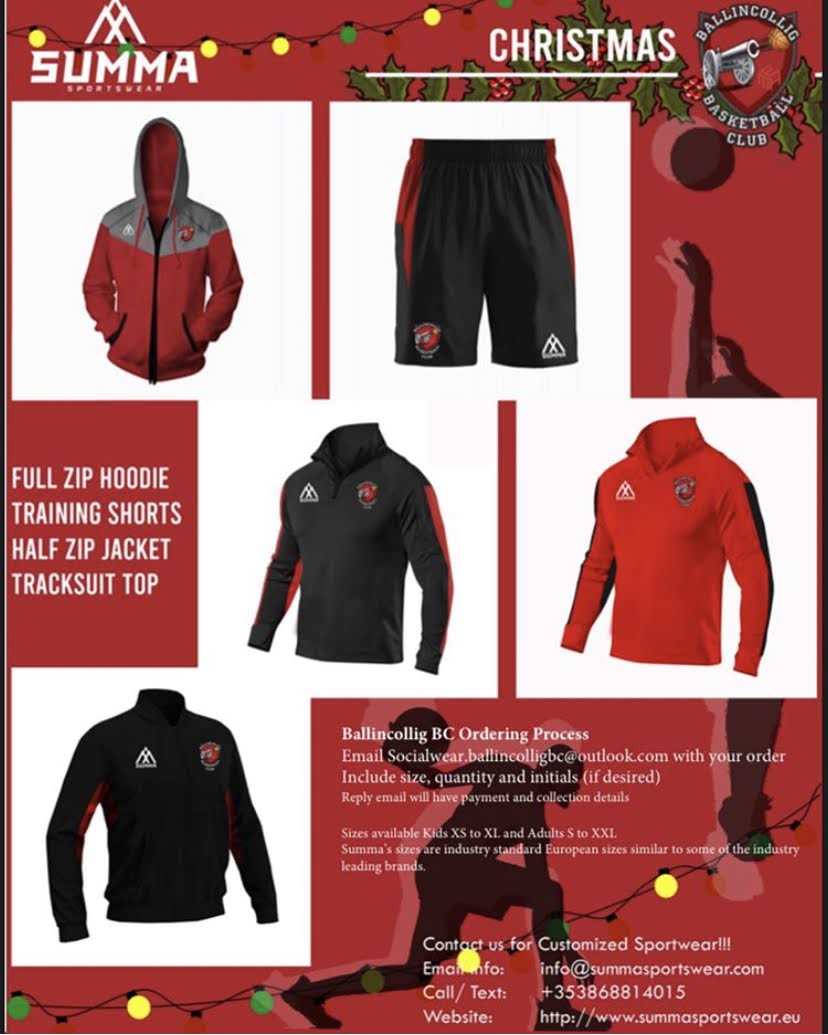 BallincolligB's tweet photo. Fantastic new club gear is now available for Christmas!

Email Socialwear.ballincolligbc@outlook.com with your order
Include size, quantity and initials (if desired)
You will receive a reply email will have payment and collection details

#supportlocal #oneclub #staysafeeveryone https://t.co/Xt3gndJMkc