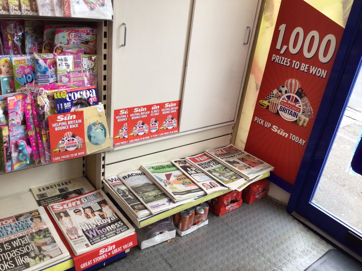 davehTheSun1's tweet photo. #ricksConvienanceexpress #leytonstone all set up for #BounceBackBritain #WinwiththeSun @NewsUK_Retail @Chris_HughesNUK @TheSun #Bouncebackchallenge https://t.co/tNUVBBz3PL