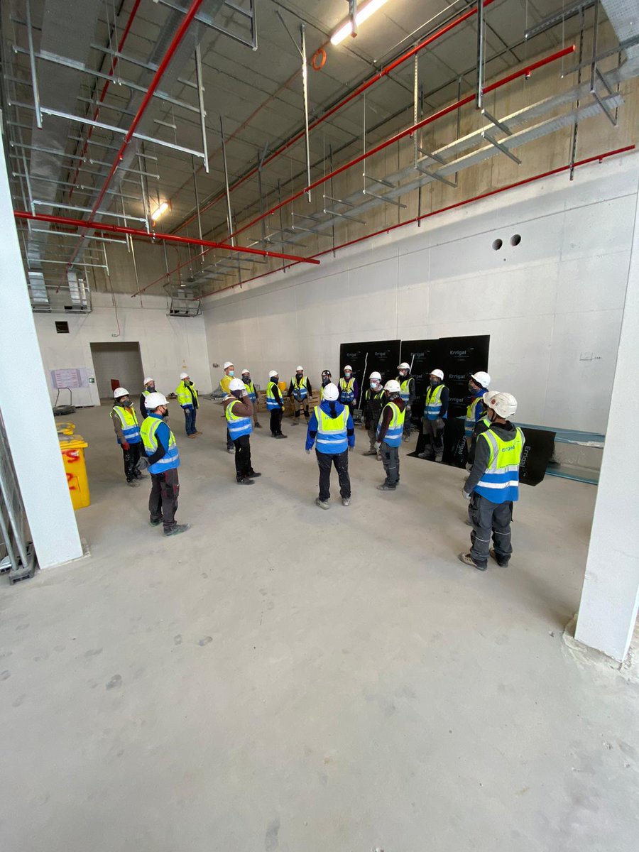 ErrigalGroup's tweet photo. Great work to the Errigal team on the Safehost site in Switzerland who had a toolbox talk on #workingatheight and #emergencyprepardeness in conjunction with #CIFSafety20 week #worksafestaysafe #TeamErrigal https://t.co/cvkfX7pJOC