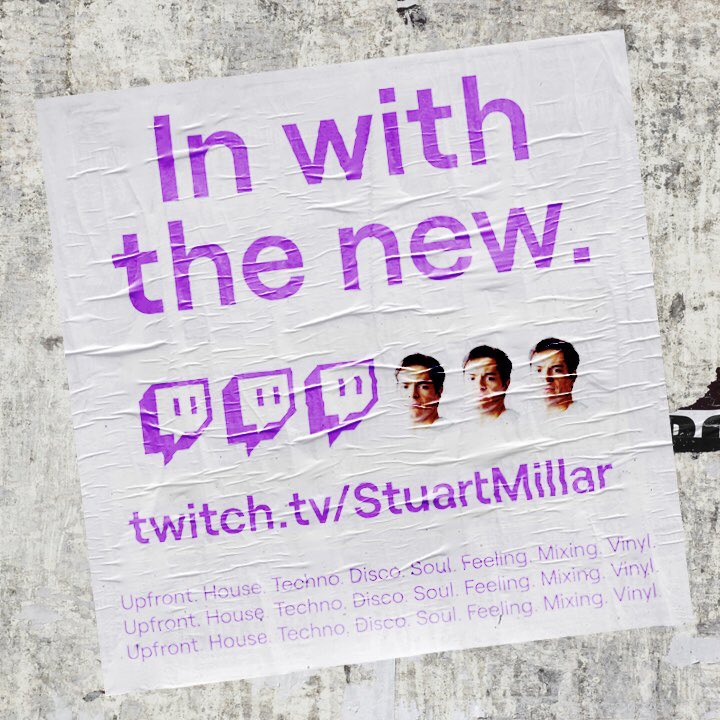 Check out my good friend <a href="/StuartMillar/">Stuart Millar</a> live on Twitch tonight 6pm-7pm! Giving you a superb blend of classic house and maybe something else special! twitch.tv/stuartmillar   #rebirth #house #letslookforward