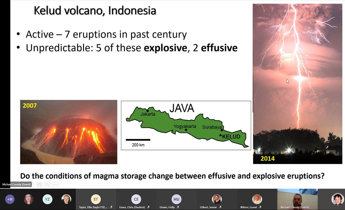 HTuffen's tweet photo. Thank you @MikeVolc for giving @LancsUniLEC volcanologists such a great seminar today on explosive-effusive volcanic eruptions, and sharing your path from a @LancasterUni Masters to your current research position.  https://t.co/Px8RwM1mVq https://t.co/XZBDA8q6M8