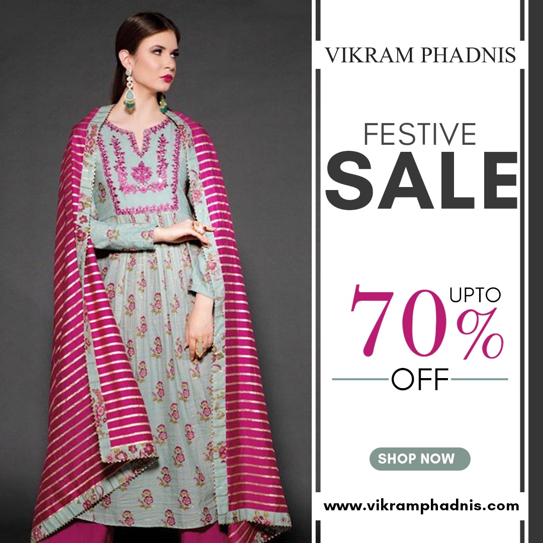 Vikram Phadnis Festive sale - Up to 70% off Now shop online @ vikramphadnis.com #vikramphadnis #fashiondesigner #vikramphadnisdesigns #bridals #couture #sale #discount #weddingwear #bridalwear #saree #lehenga #sangeetoutfit #indiandesigns #indianwedding #embroidery