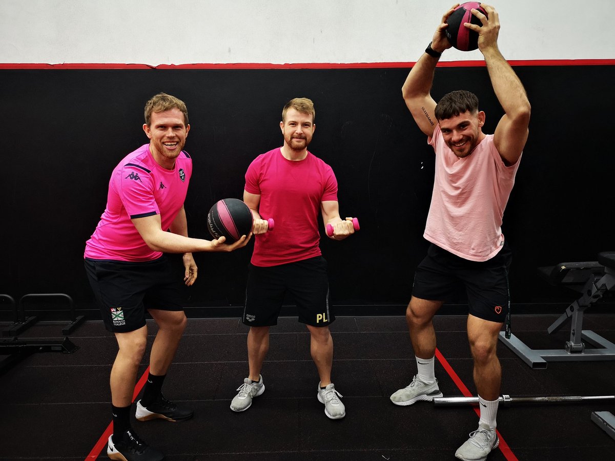 Team S&amp;C <a href="/PlymouthCollege/">Plymouth College</a> supporting #wearitpink. We think this should be our new uniform?