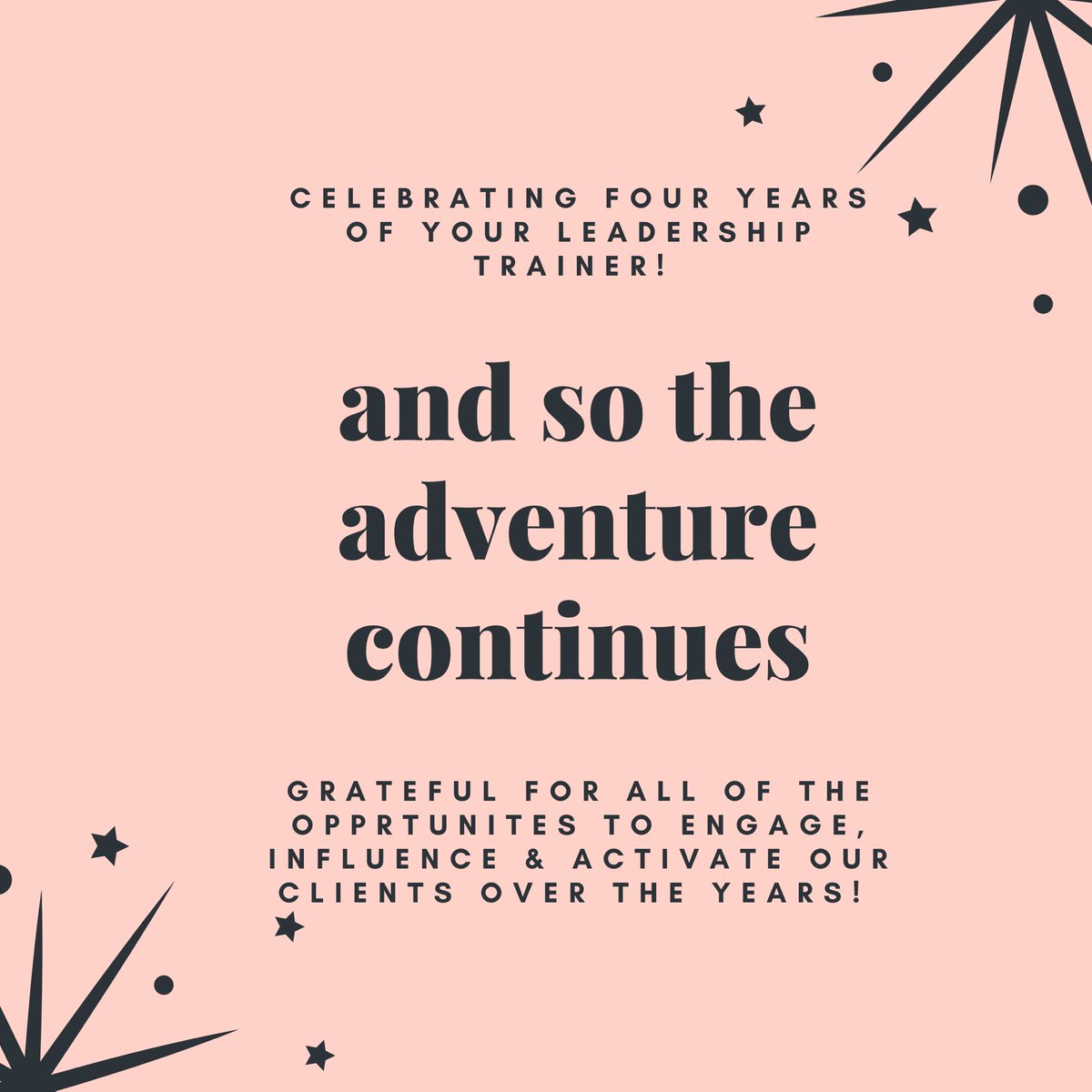 UrLeaderTrainer's tweet image. I love getting to do one-on-one leadership coaching, facilitating leadership retreats/workshops or helping with training projects/curriculum. @UrLeaderTrainer keeps me connected to different industries and I always learn something new. 
It has been a great FOUR years!