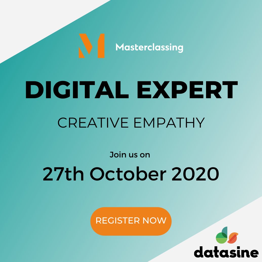 We're excited to be hosting our Creative Empathy 2020 webinar, on October 27th, in partnership with <a href="/masterclassing/">Masterclassing</a> 

Don't miss out on your spot by registering below 👇

loom.ly/-rxUB9M 
#creativeempathy #creativemarketing