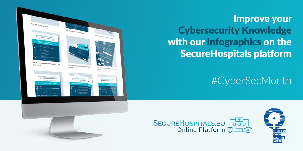 Improve your Cybersecurity Knowledge with your Infographics on the SecureHospitals platform.  #CyberSecMonth <a href="/SecureHospitals/">SecureHospitals.eu</a>