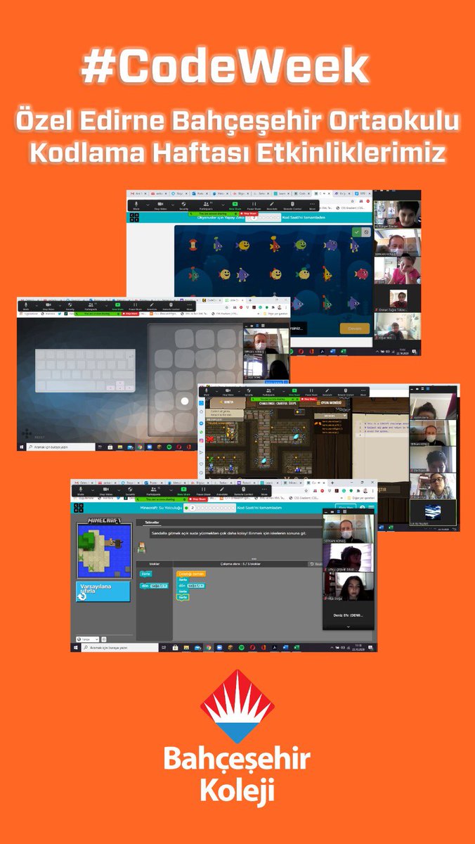 Avrupa Kodlama Haftası etkinliklerimizi gerçekleştiriyoruz. #CodeWeek #BahcesehirKodluyor