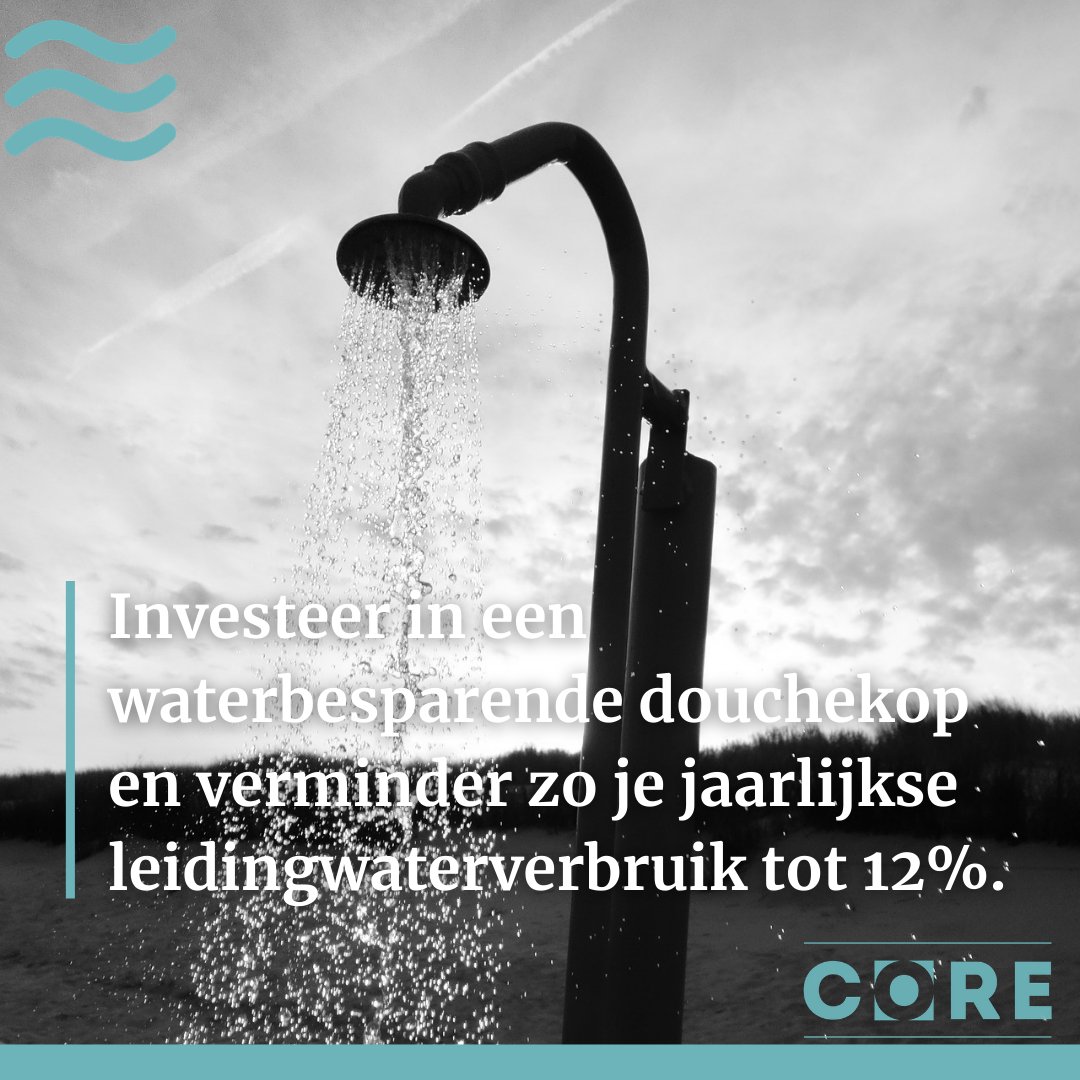 ThinkCORE_cv's tweet photo. Tips&Tricks Alert:
Reduceer je waterverbruik door op zoek te gaan naar douchekoppen die maximaal 8 l/min verbruiken of een waterbesparend label dragen. De terugverdientijd voor een gemiddeld Vlaams gezin is geschat op ongeveer 9 maanden, een echte aanrader dus! 🚿🌊
#thinkcore https://t.co/GjCLIne0F6