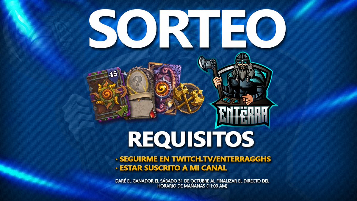 EnterraTV's tweet image. Por cortesía de @Blizzard_Ent voy a sortear una precompra entre TODOS MIS SUBS. Quiero premiar a la gente que está ahí apoyándome y dejándose los cuartos día a día, y también daros un empujoncito por si queréis uniros a la familia de vikingos 💪 

31 de Octubre el ganador 🏆