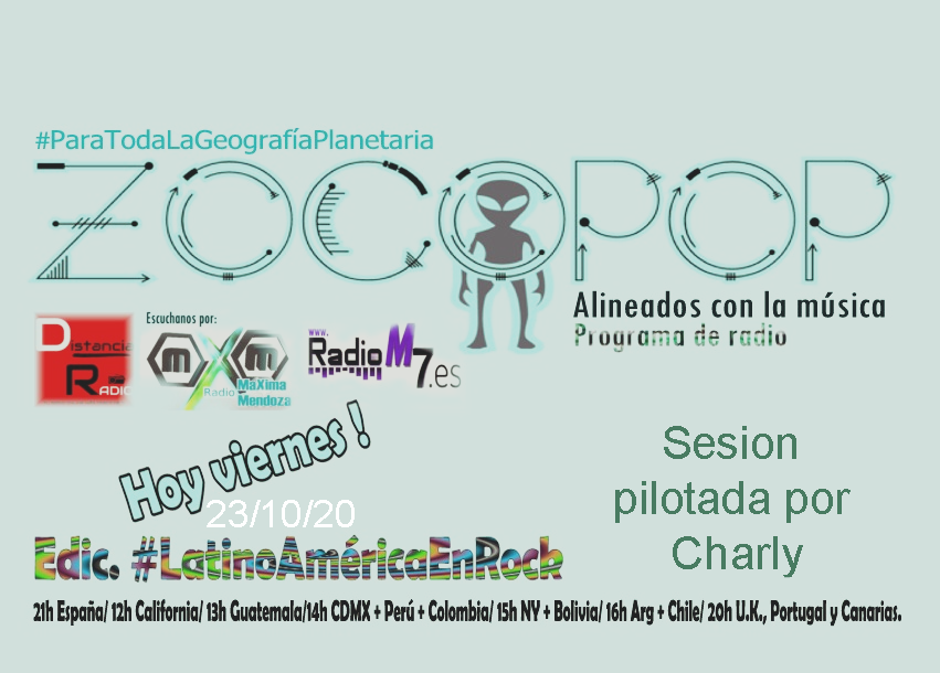 zOcOpOp_Radio's tweet photo. Ey!#zOcOnáutas🔴23/10-Edic.#LATAMROCK!👽#ParaTodaLaGeografíaPlanetaria!
Sonarán:@PitMorenoFANS,@PitiFernández,PatagoniaReVelde,@ultramandaco,@ElVenueBand,380W,@vudama, @TheLAComesMX,Elúltimodia,@JorgePendiente, @surfistasdelsis, @XTRAROCK, @SateliteMenor, @daltonmx_ ,Daimon https://t.co/1UJcIbCmqD