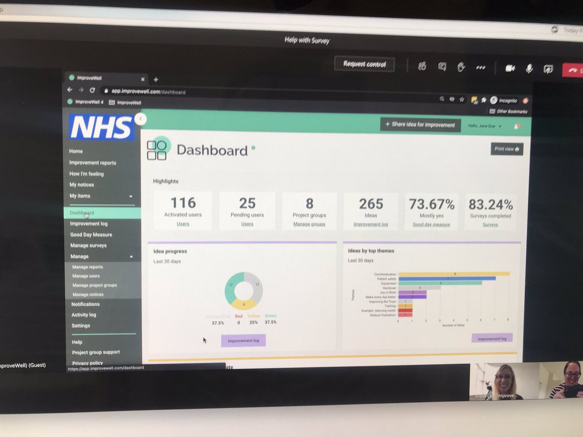 CatrionaRowland's tweet photo. Thanks 🙏 @annaleahlau @ImproveWellUK on establishing the good day measure &amp; @NewhamICU survey to check in with the team on how to progress some change ideas 💡 for #StaffExperience &amp; preparation for #Wave2 #WeImprove #UseTechnology @TheIHI https://t.co/Cg5mK1GhuB