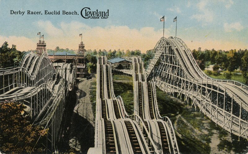 chrisronayne's tweet photo. Today in 1894 Euclid Beach Park was formed by #CLE investors &amp; modeled after Coney Island. Coasters, rides, games, vaudeville, beach &amp; beer garden made for a 74 yr run on the Lake Erie shore. Great @clevemetroparks interpretive pier &amp; restored Carousel @CleStartsHere @inthecircle https://t.co/ZtWyejMsi4