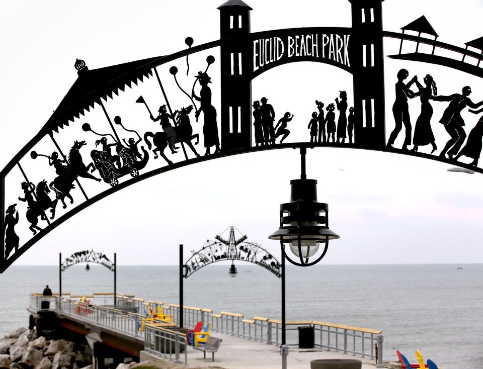 chrisronayne's tweet photo. Today in 1894 Euclid Beach Park was formed by #CLE investors &amp; modeled after Coney Island. Coasters, rides, games, vaudeville, beach &amp; beer garden made for a 74 yr run on the Lake Erie shore. Great @clevemetroparks interpretive pier &amp; restored Carousel @CleStartsHere @inthecircle https://t.co/ZtWyejMsi4