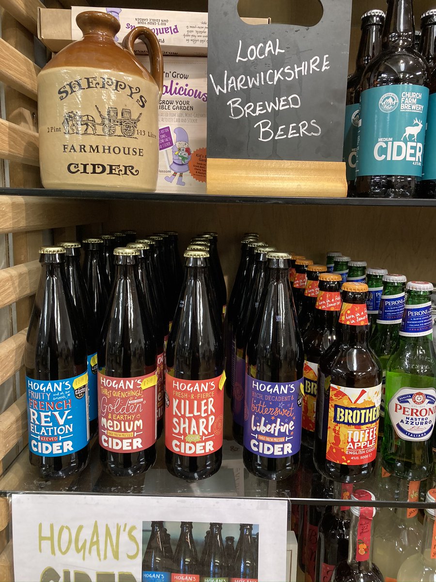 Go local for your #Friday drinks this week! 🍻
Discover some Warwickshire-brewed gems from <a href="/ChurchFarmBrew/">Church Farm Brewery</a> and @HogansCider in #TheAlfrescoStyle Farm Shop <a href="/HattonShopping/">Hatton Shopping</a> Village
#Warwick #Leamington