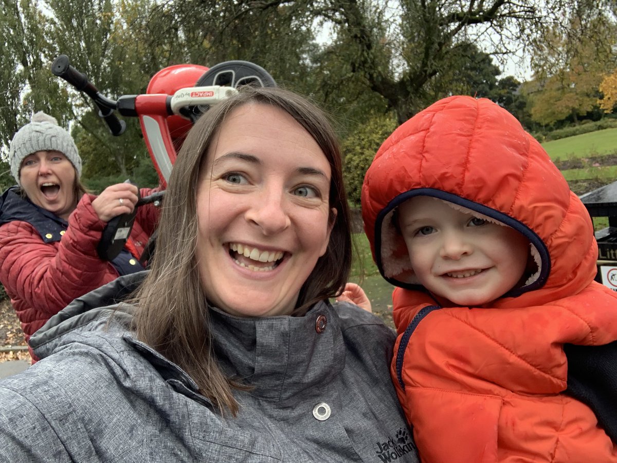 hteewalker's tweet photo. No child care this morning...No problem! Managerial supervision in the Park! So nice to have a face to face conversation, and keeping up with a 3 year old on his bike was great exercise #walkandtalk #worklifebalance 🌧 😀 🏃‍♀️ @HeaneyJo https://t.co/Vl443YOth7