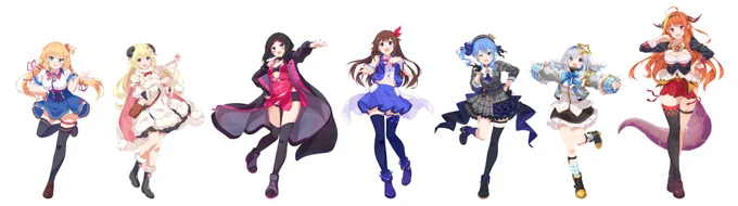 ホロライブ2ndライブのキービジュアル用にメンバー28名描かせていただきました✨ よろしくお願いいたします? #こえていくホロライブ 