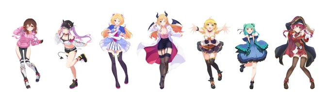 ホロライブ2ndライブのキービジュアル用にメンバー28名描かせていただきました✨ よろしくお願いいたします? #こえていくホロライブ 