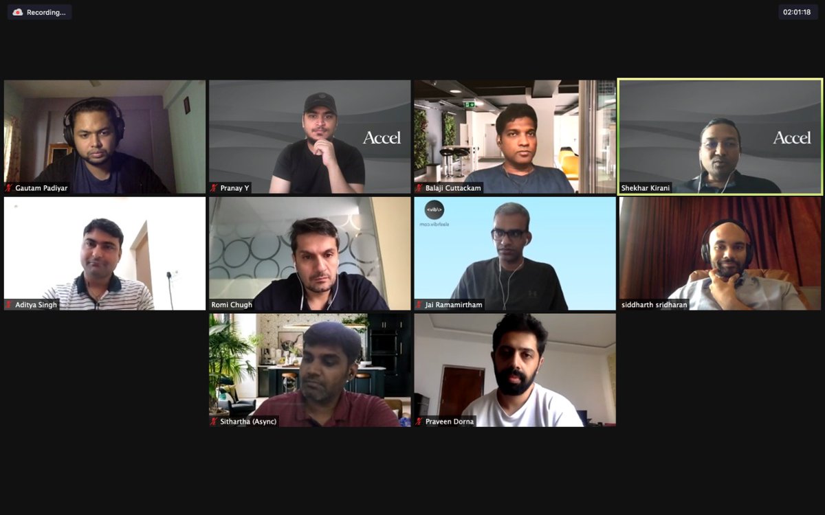 AccelIndia's tweet image. Concluded our first 2-part #StartupRoundtable yesterday on how founders can self-assess the &quot;market risk&quot; of their business idea themselves. 

Learnings to follow on seedtoscale.com soon! 

Watch this space for our upcoming roundtables!

Cc: @skirani @ypranay19