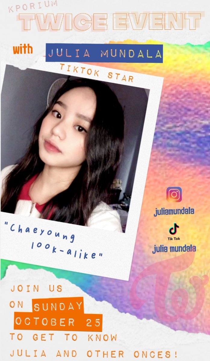 kporium's tweet photo. Here's our special guest for our upcoming event this Sunday. 🤩
Chaeyoung look-alike. Wow o Wow 😍
#KpopisLife #Kporium #KforU https://t.co/1rK72iCJ3S