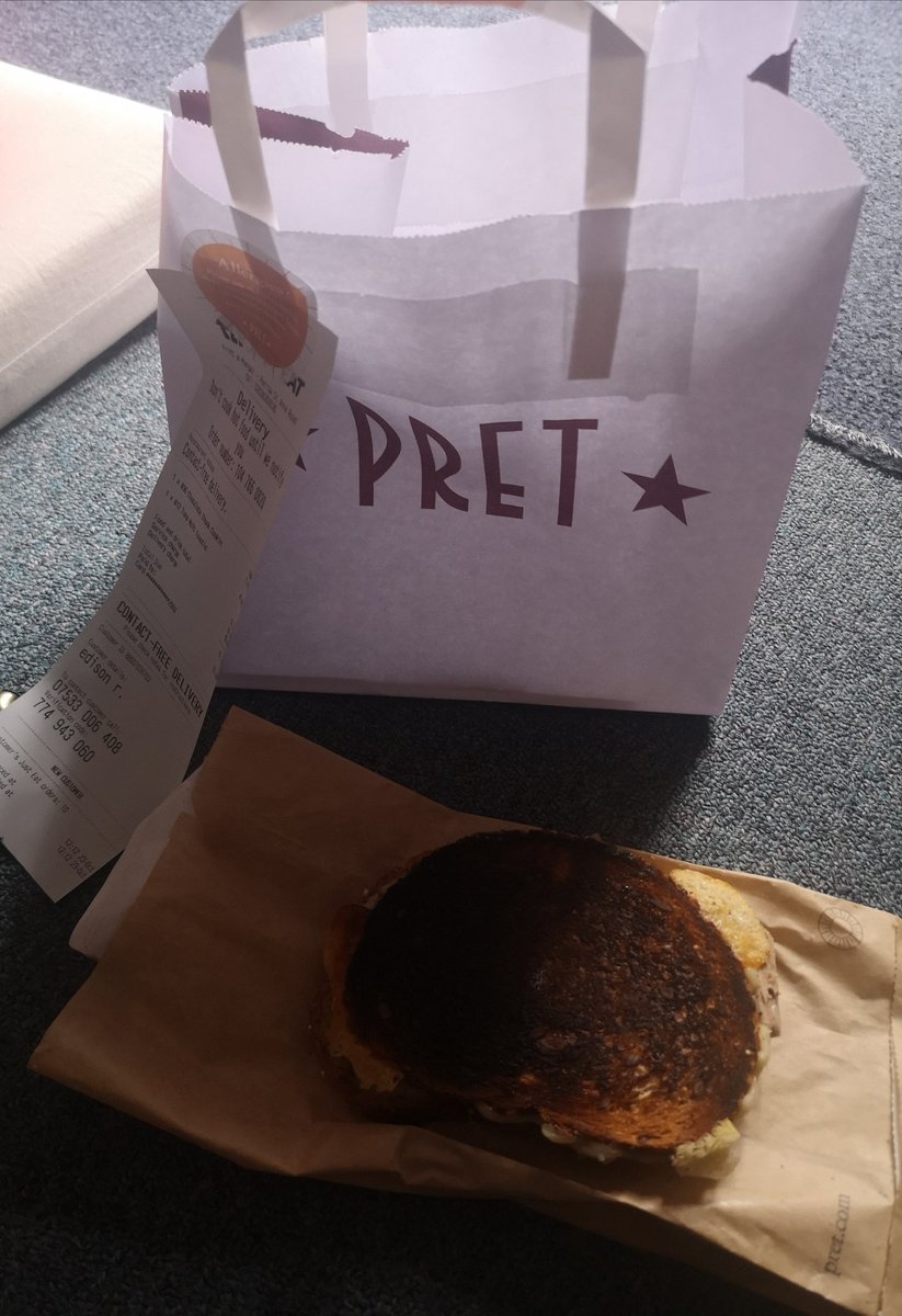 EdisonRoy's tweet photo. @Pret Ordered an Tuna Melt Toastie and Look what I got, straight away to bin. Never expected this. https://t.co/GE9C3t4NkV