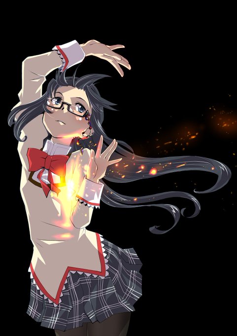 気に入っているので何度も貼ってしまうほむ

新編序盤の変身シーンが元ネタなんです 