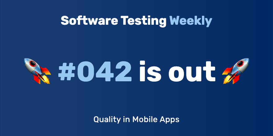 QANewsletter's tweet photo. Hey Testers!
The 42nd issue of the best software testing news is out now! π
Enjoy: https://t.co/h4L2nG2N4u
Thanks to @MGsiorowski, @mariiahutsuk, @siva_hi, @klamping, @dennmart, @myTestingLand, @axelhodler, @colinwren, @automationpanda, @mkltesthead
#SoftwareTesting #QA https://t.co/offivxY1nI